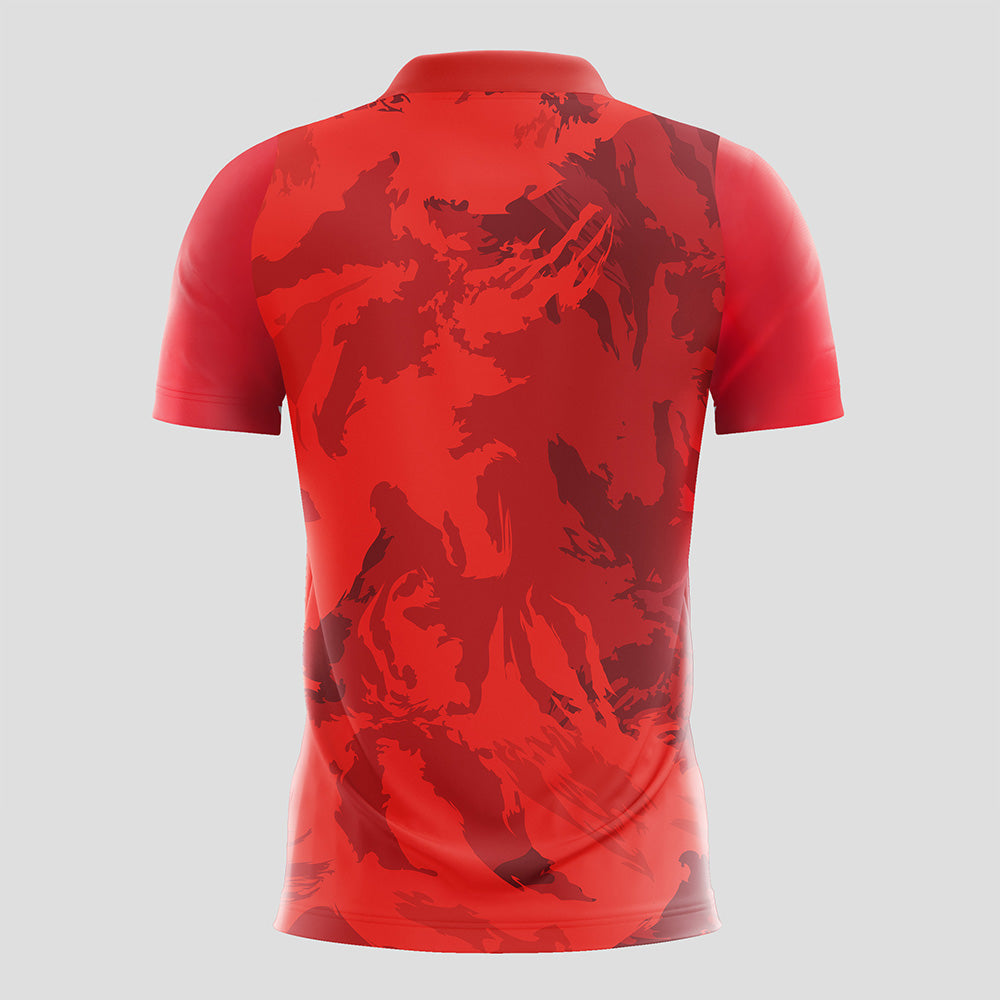 Crimson-Lotus-Customized Men's Sublimated Football Jersey
