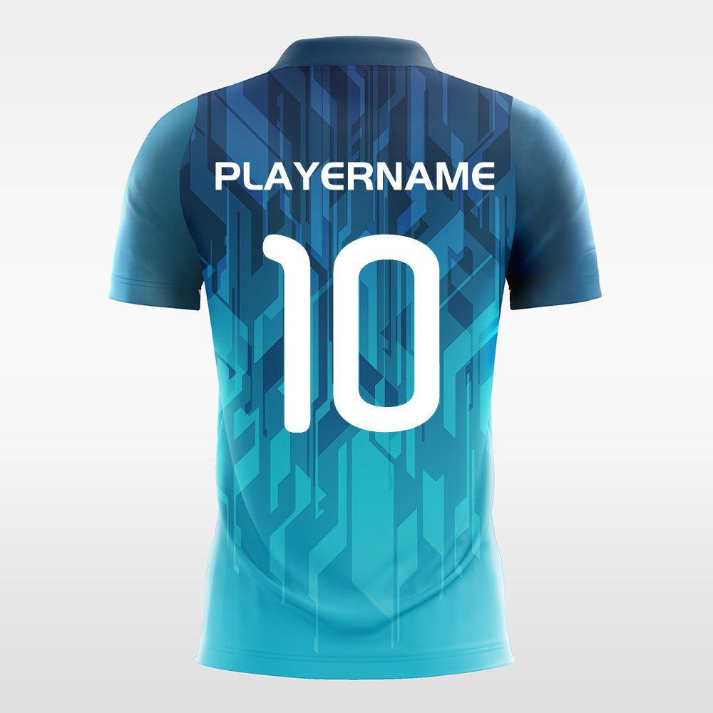 Azure-Blue-2-Men’s Sublimated Football Jersey