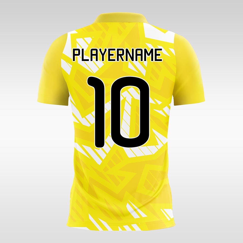 Sprouting-Yellow-Customized Men's Sublimated Football Jersey