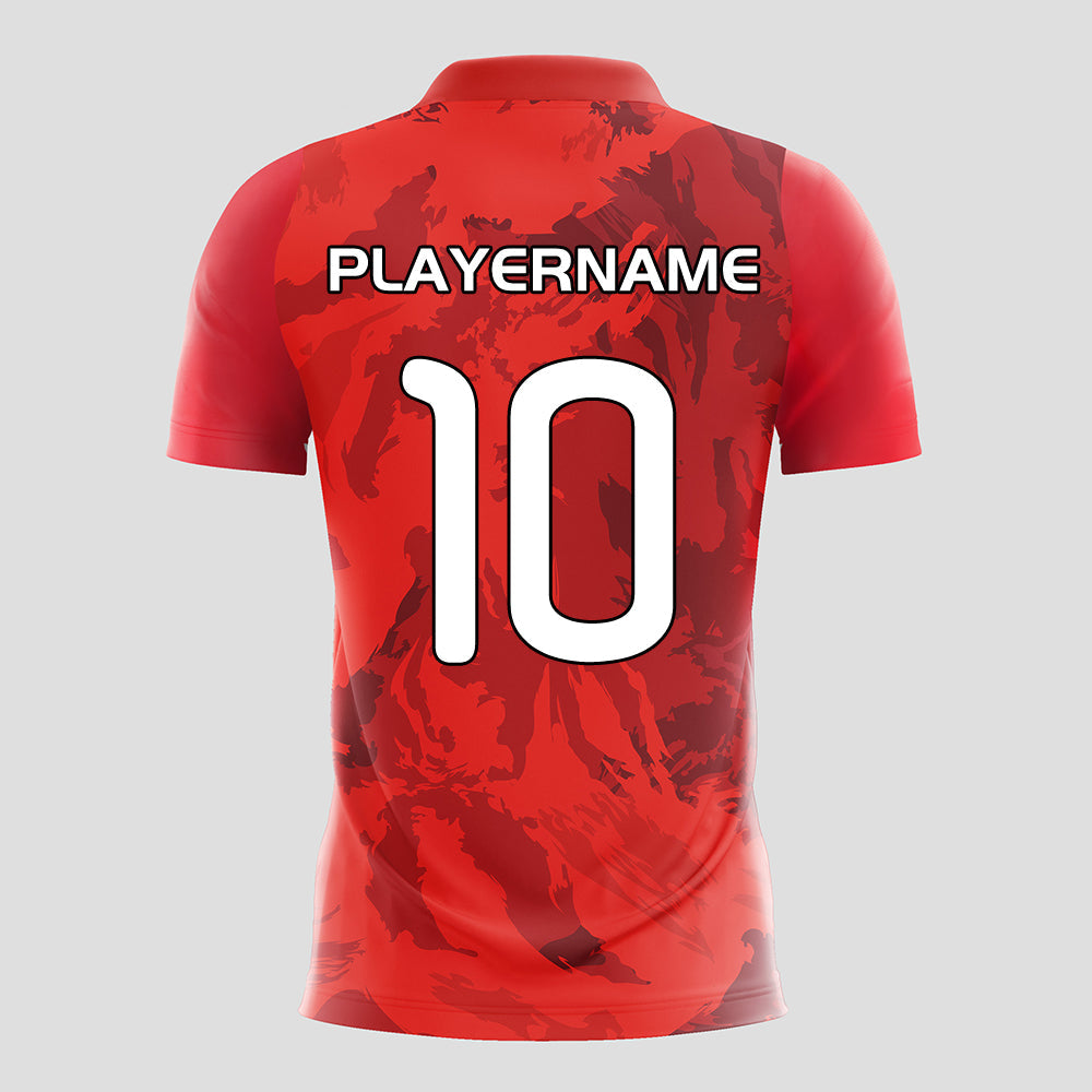 Crimson-Lotus-Customized Men's Sublimated Football Jersey