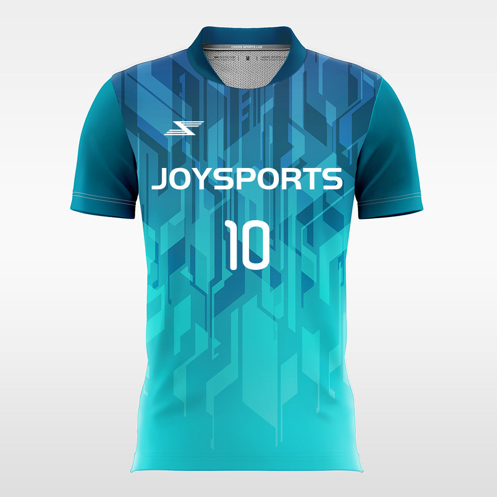 Azure-Blue-2-Men’s Sublimated Football Jersey