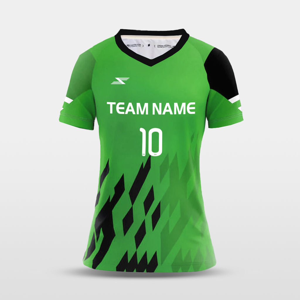 Pixel Fire - Customized Women's Sublimated Football Jersey