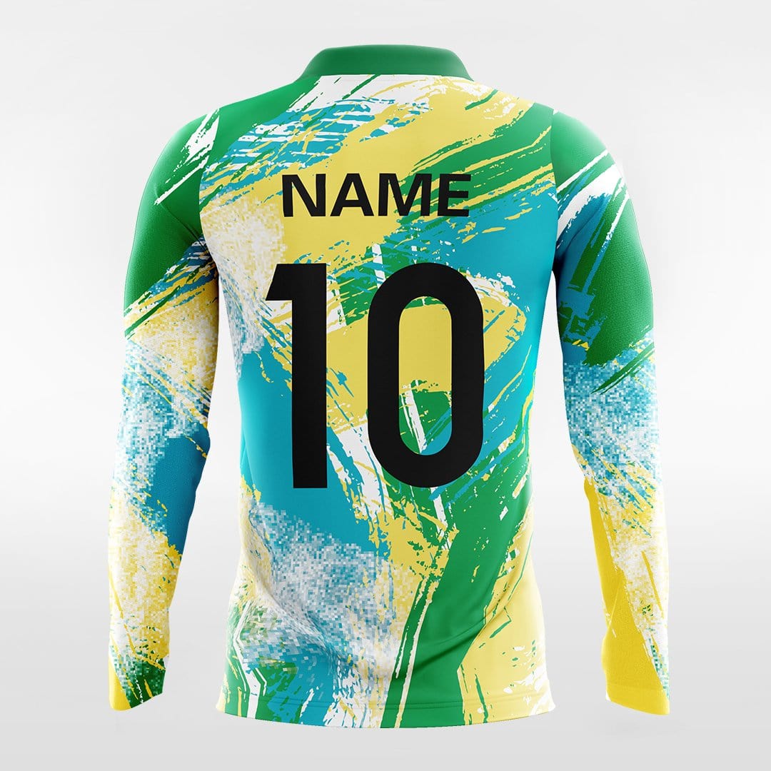 Pop Camouflage 5 - Customized Men's Sublimated Long Sleeve Football Jersey