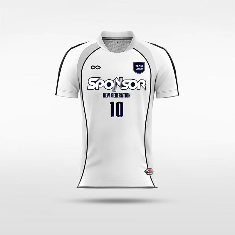 Classic White - Customized Kid's Sublimated Football Jersey