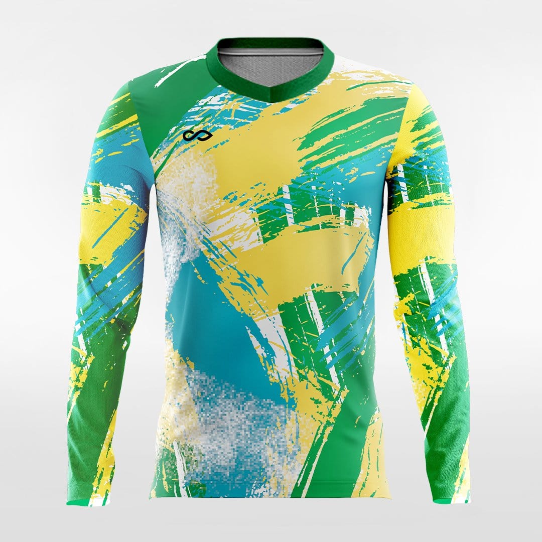Pop Camouflage 5 - Customized Men's Sublimated Long Sleeve Football Jersey