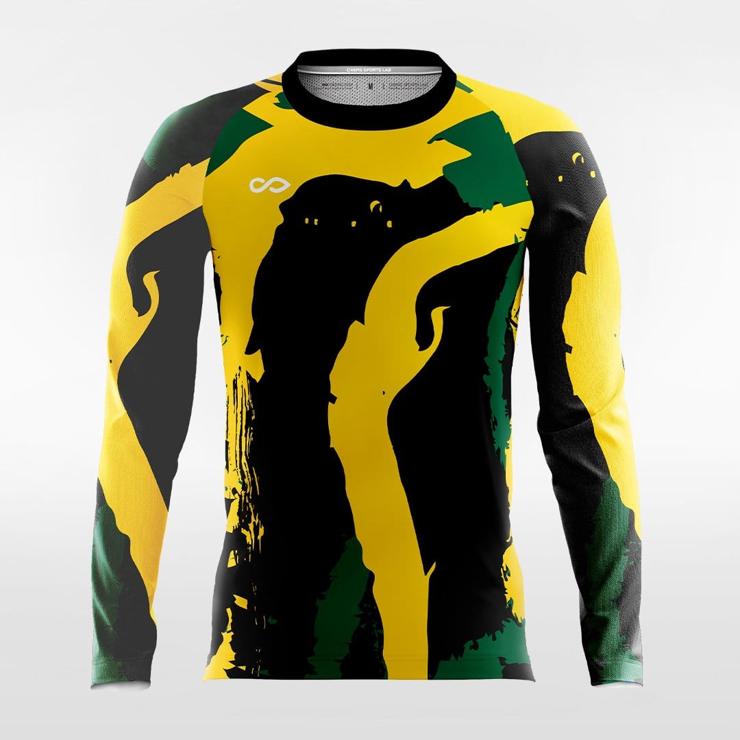 Pop Camouflage 1 - Customized Men's Sublimated Long Sleeve Football Jersey