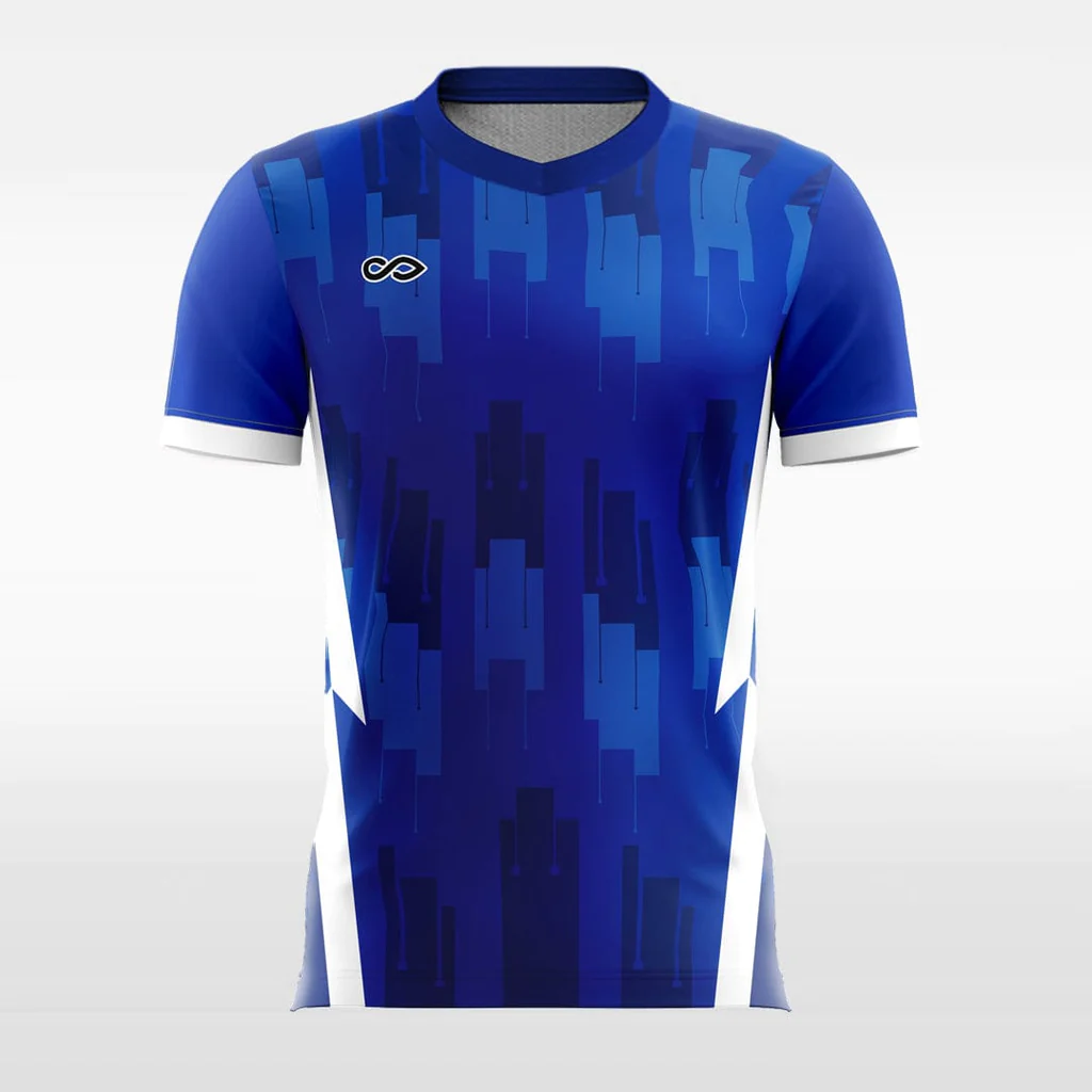 Blue Mosaic - Customized Men's Sublimated Football Jersey