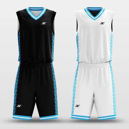 Ice Flower - Customized Reversible Sublimated Basketball Set