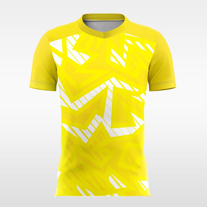 Sprouting-Yellow-Customized Men's Sublimated Football Jersey