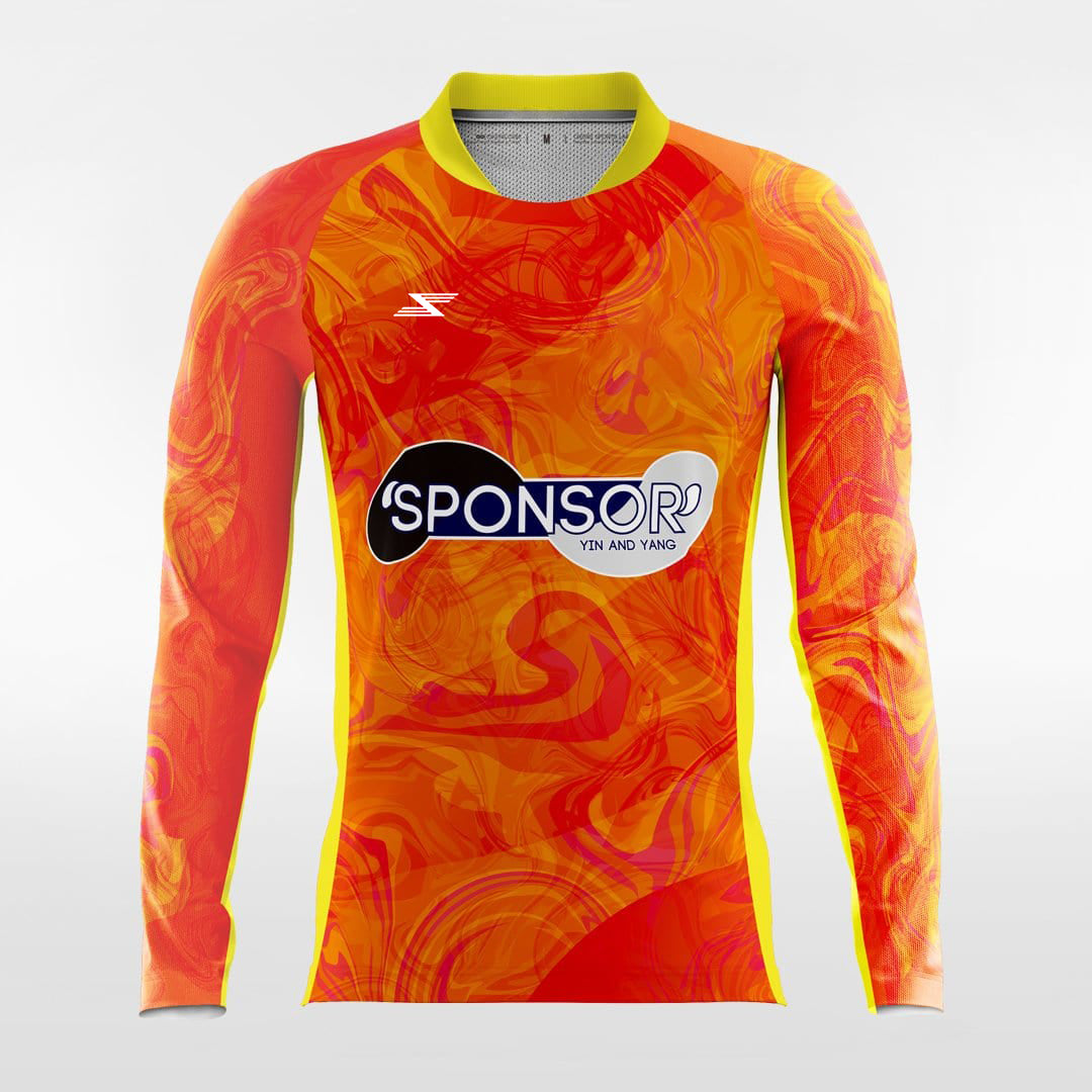 YIN AND YANG - Customized Men's Sublimated Long Sleeve Football Jersey