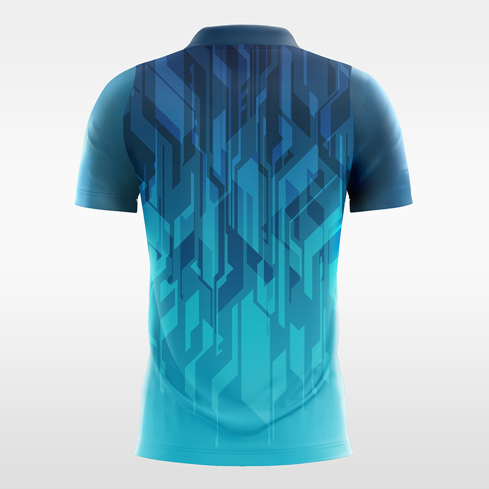 Azure-Blue-2-Men’s Sublimated Football Jersey