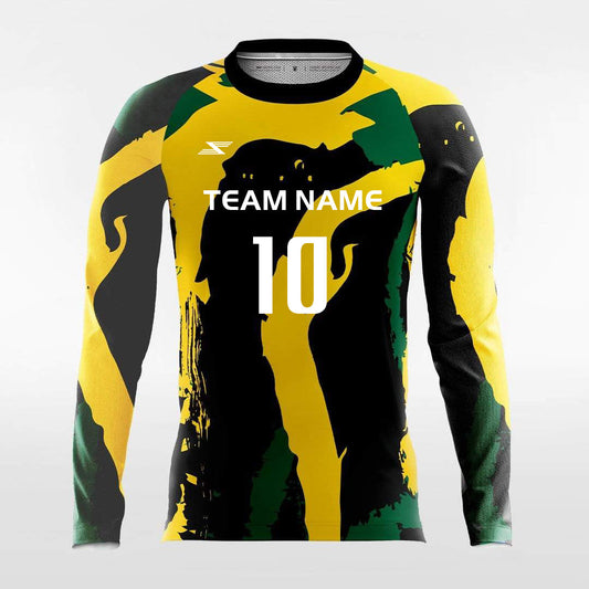 Pop Camouflage 1 - Customized Men's Sublimated Long Sleeve Football Jersey