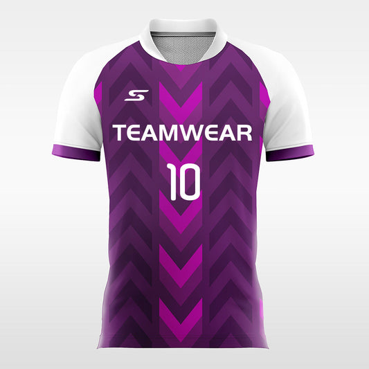 Purple-Forward-Customized Men's Sublimated Football Jersey