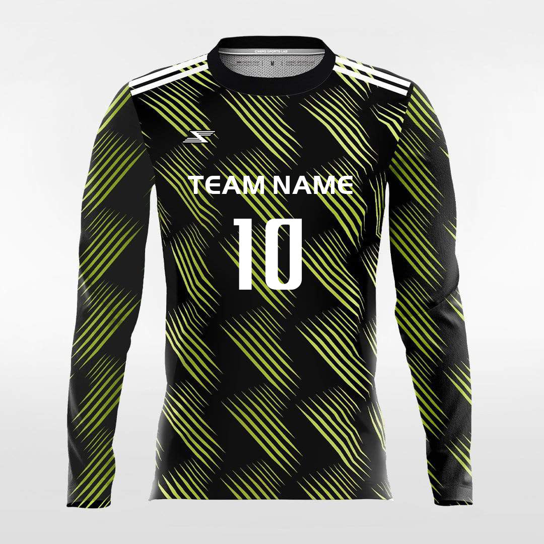 Retro 1 - Customized Men's Sublimated Long Sleeve Football Jersey