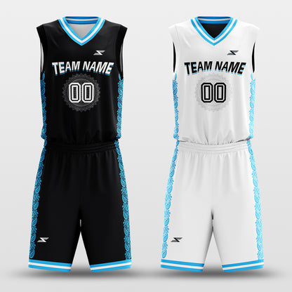 Ice Flower - Customized Reversible Sublimated Basketball Set