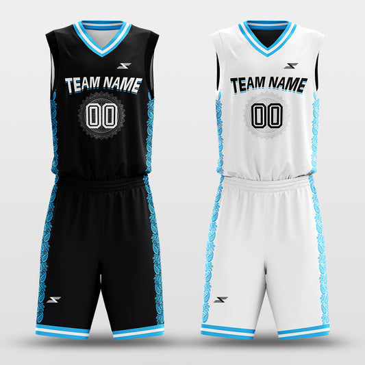 Ice Flower - Customized Reversible Sublimated Basketball Set