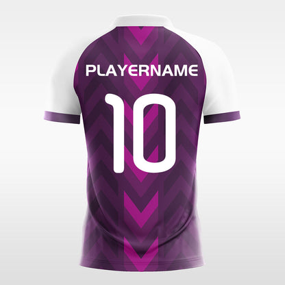 Purple-Forward-Customized Men's Sublimated Football Jersey