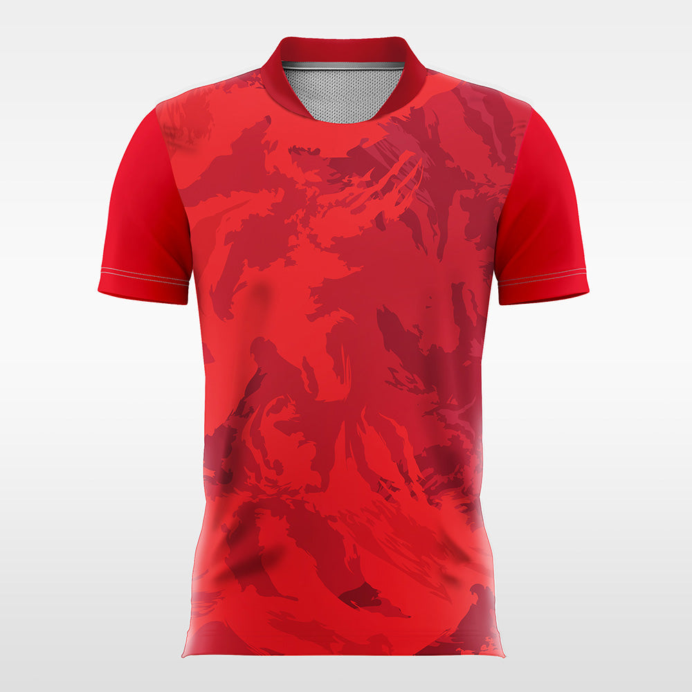 Crimson-Lotus-Customized Men's Sublimated Football Jersey