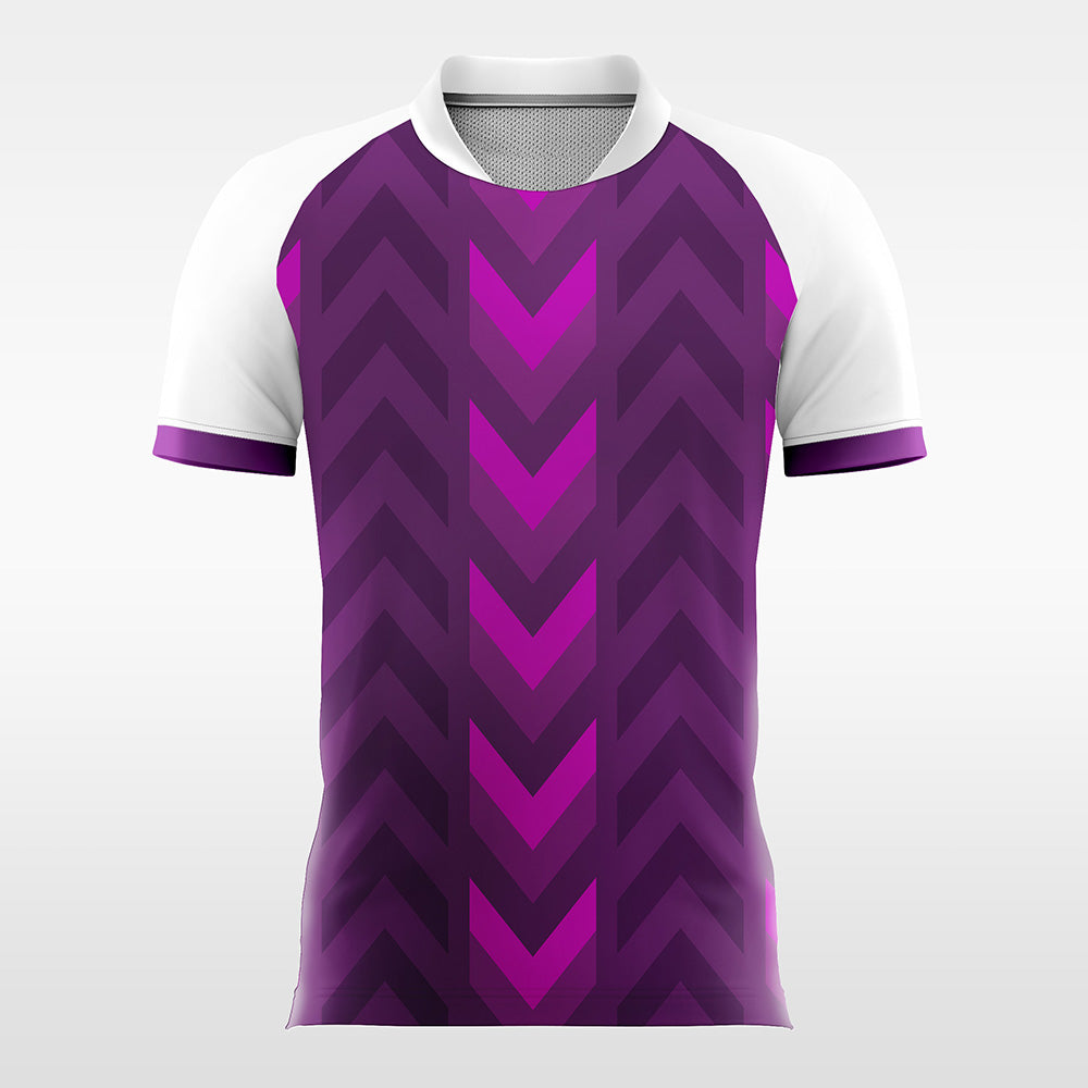 Purple-Forward-Customized Men's Sublimated Football Jersey