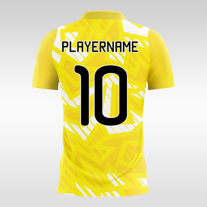 Sprouting-Yellow-Customized Men's Sublimated Football Jersey