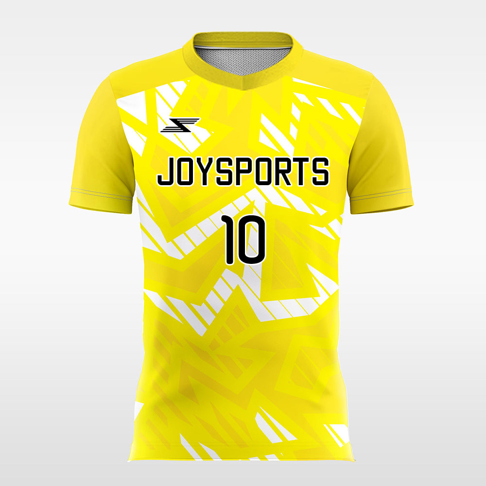 Sprouting-Yellow-Customized Men's Sublimated Football Jersey