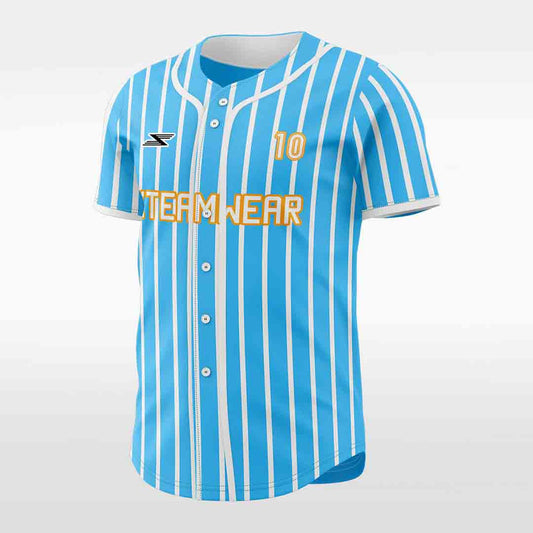 Sky - Customized Men's Sublimated Button Down Baseball Jersey
