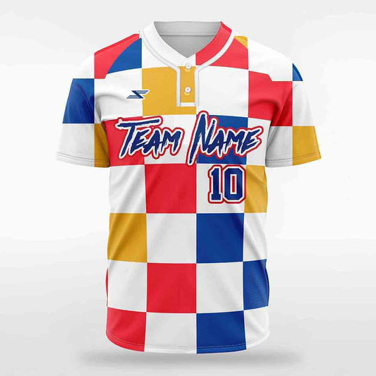 Mondrian - Customized Men's Sublimated 2-Button Baseball Jersey