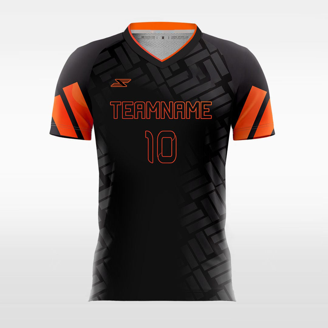 Tetris - Customized Men's Sublimated Football Jersey -Fluorescent