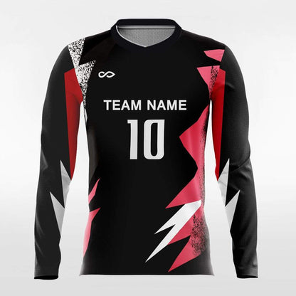 Light and Shadow ¢ñ - Customized Men's Sublimated Long Sleeve Football Jersey