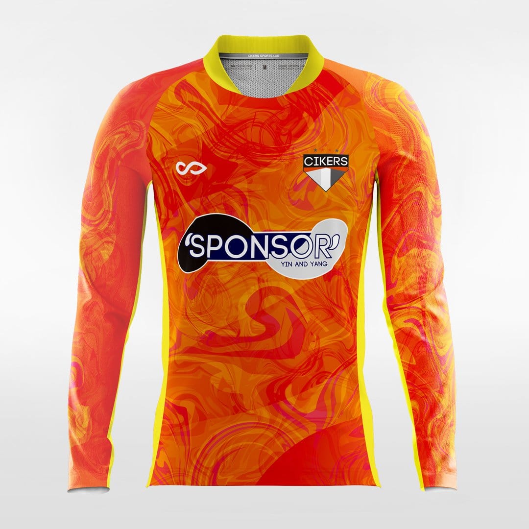 YIN AND YANG - Customized Men's Sublimated Long Sleeve Football Jersey