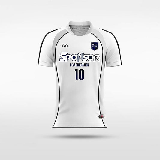 Classic White - Customized Kid's Sublimated Football Jersey