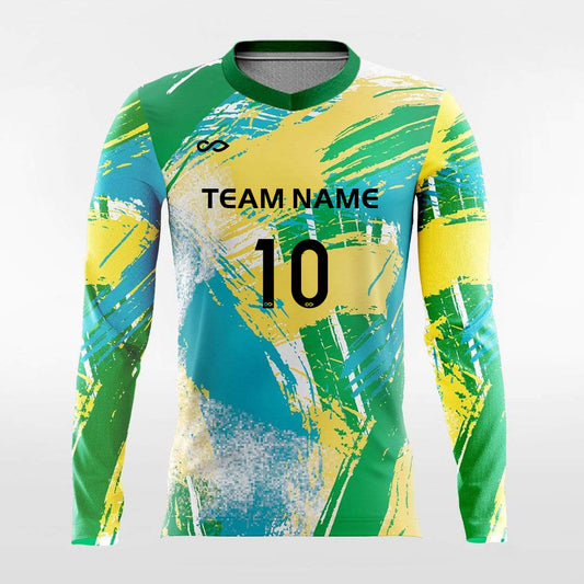 Pop Camouflage 5 - Customized Men's Sublimated Long Sleeve Football Jersey