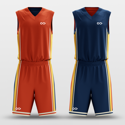 CLASSIC13 - Customized Reversible Sublimated Basketball Set