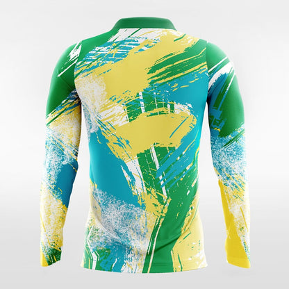Pop Camouflage 5 - Customized Men's Sublimated Long Sleeve Football Jersey