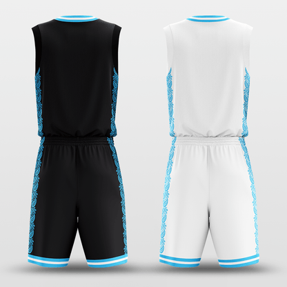 Ice Flower - Customized Reversible Sublimated Basketball Set