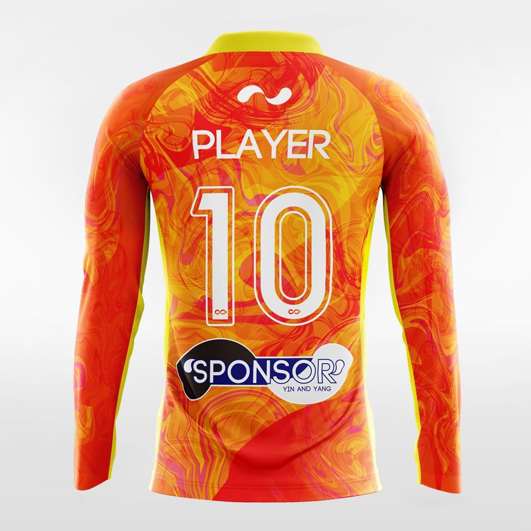 YIN AND YANG - Customized Men's Sublimated Long Sleeve Football Jersey
