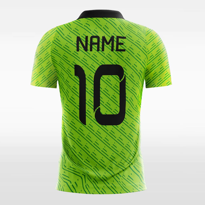 Green Graphic - Customized Men's Sublimated Football Jersey