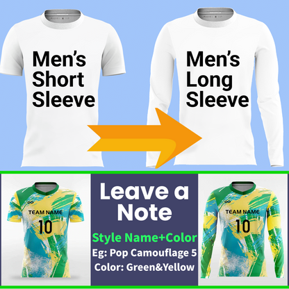 Any Style of Men's - Customized Men's Sublimated Long Sleeve Football Jersey